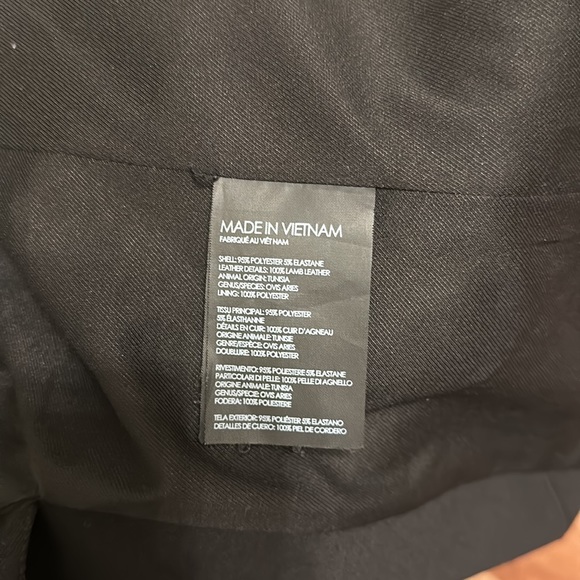 CLUB MONACO double breasted blazer with leather detail - Picture 3 of 3